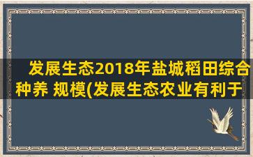 发展生态2018年盐城稻田综合种养 规模(发展生态农业有利于改善什么)